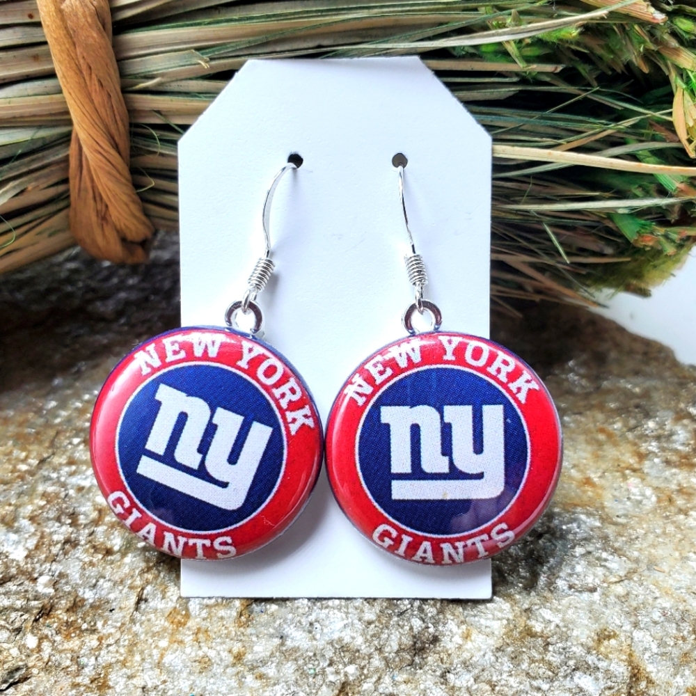 New York Giants Earrings NFL Football Souvenir Game Day Jewelry Game Day Costume